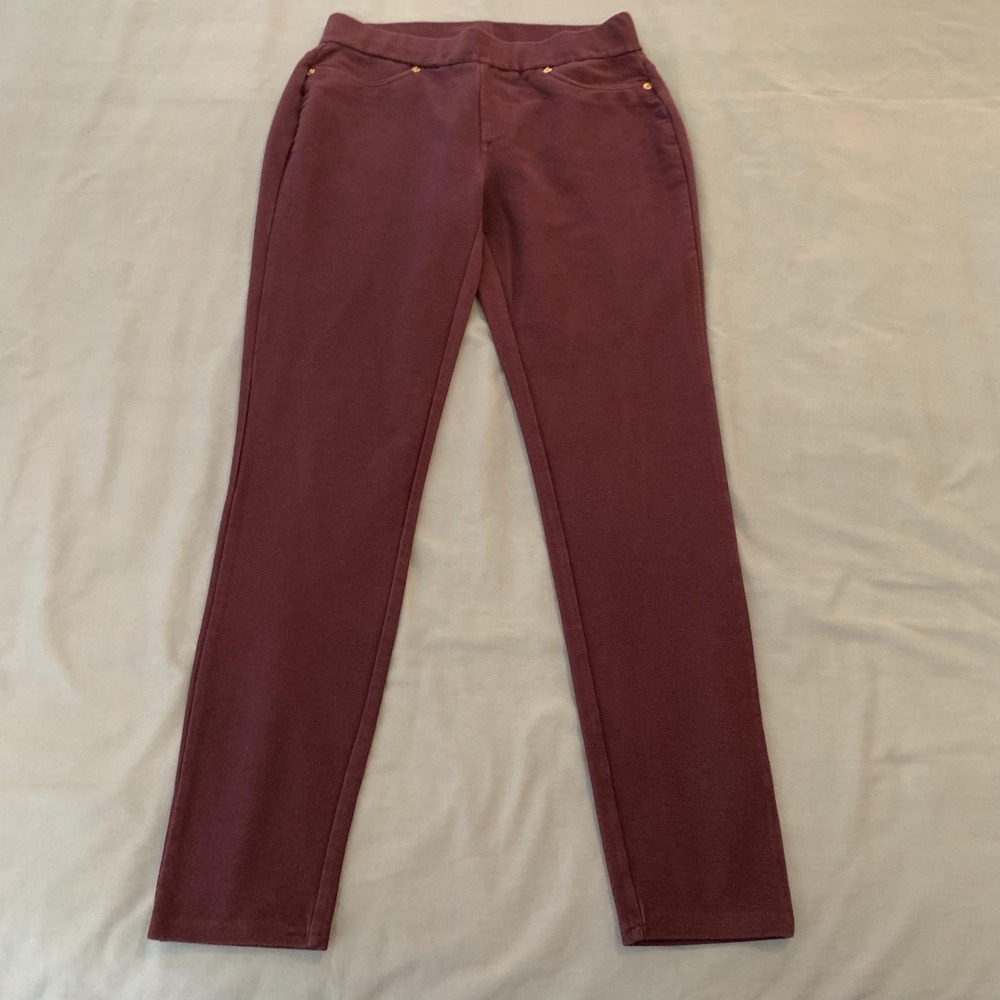 Michael Kors Jegging Jeans Womens M Purple Dark Wash Mid Rise Stretch Denim